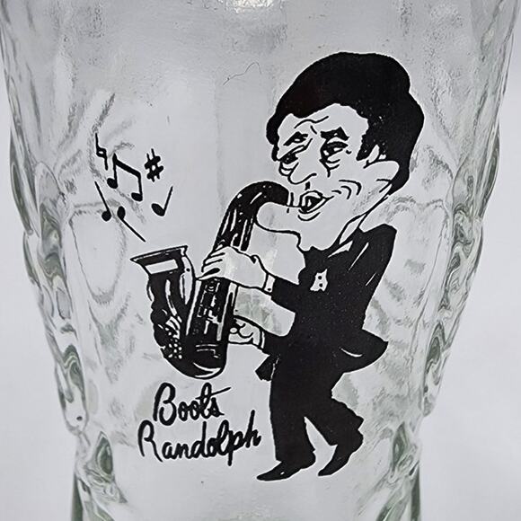 Vintage Boots Randolph Yakety Sax Jazz Music Player Glass Boot Tumbler w/ Handle - Picture 9 of 10